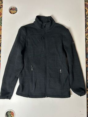 Eddie Bauer Black Full-Zip Fleece Jacket